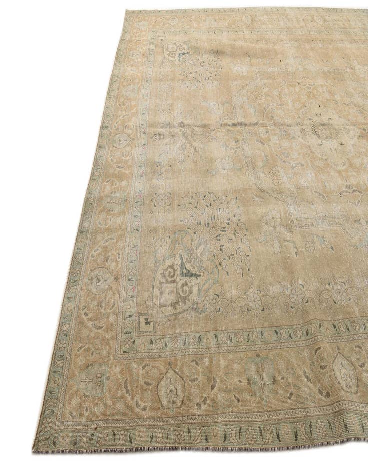 Detail image of  9' 8 x 12' 8  Hand Knotted Ultra Vintage Persian Wool Rug