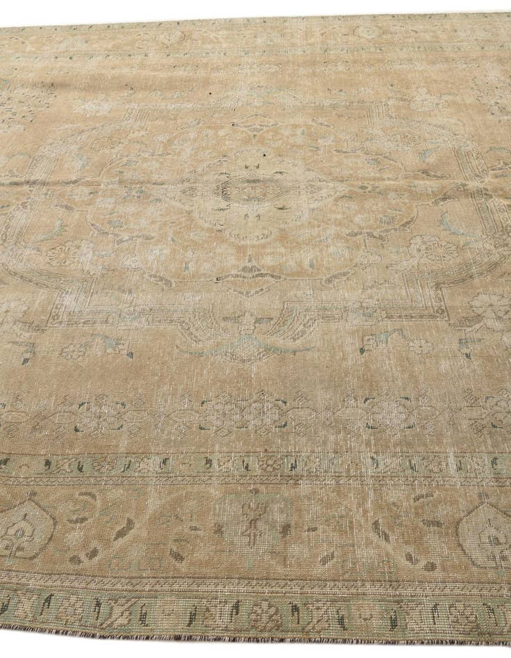 Detail image of  9' 8 x 12' 8  Hand Knotted Ultra Vintage Persian Wool Rug