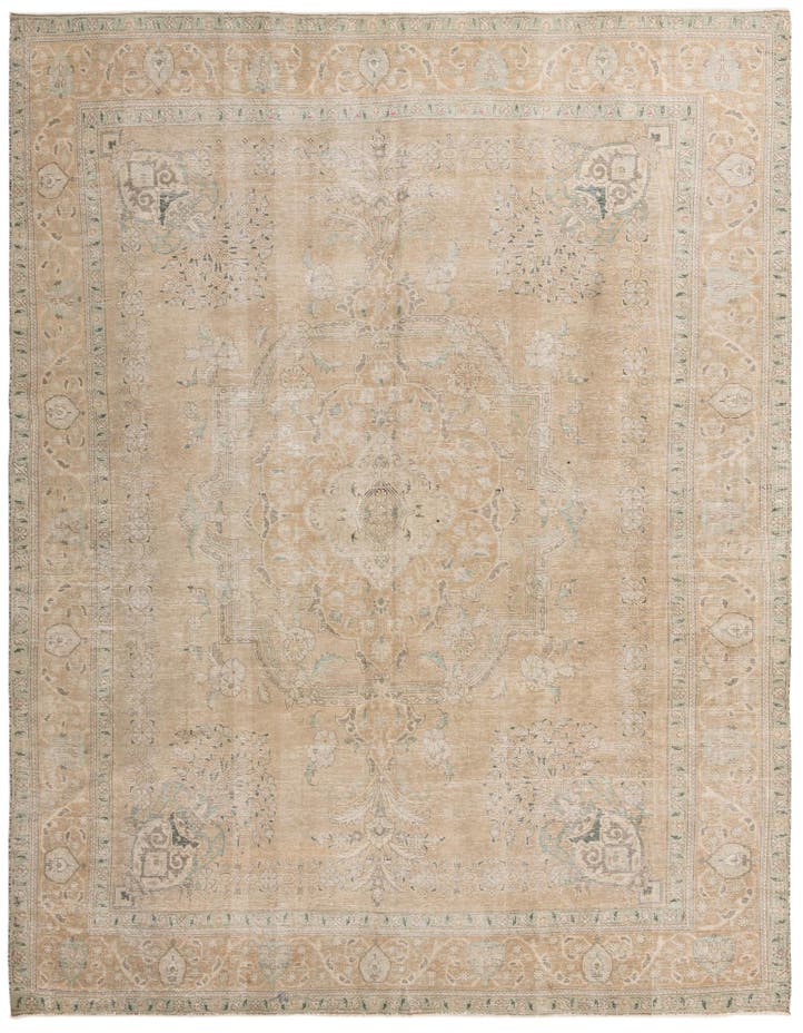  9' 8 x 12' 8  Hand Knotted Ultra Vintage Persian W...