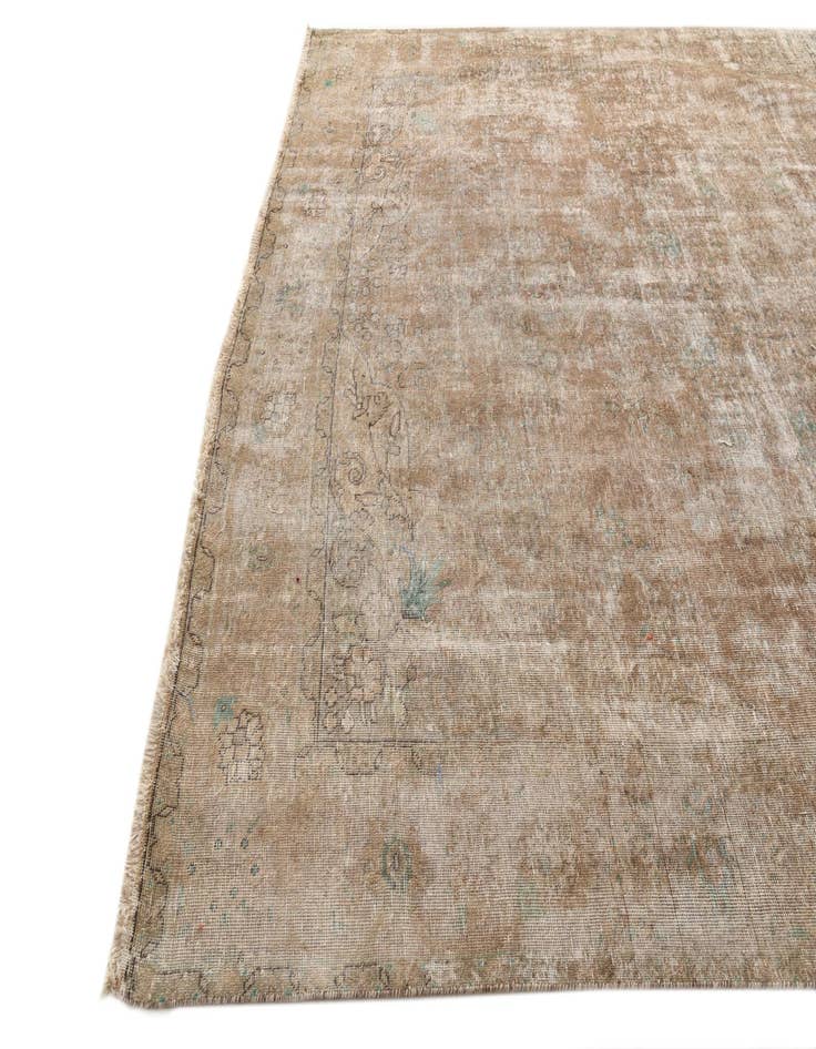 Detail image of  9' 5 x 13'  Hand Knotted Ultra Vintage Persian Wool Rug