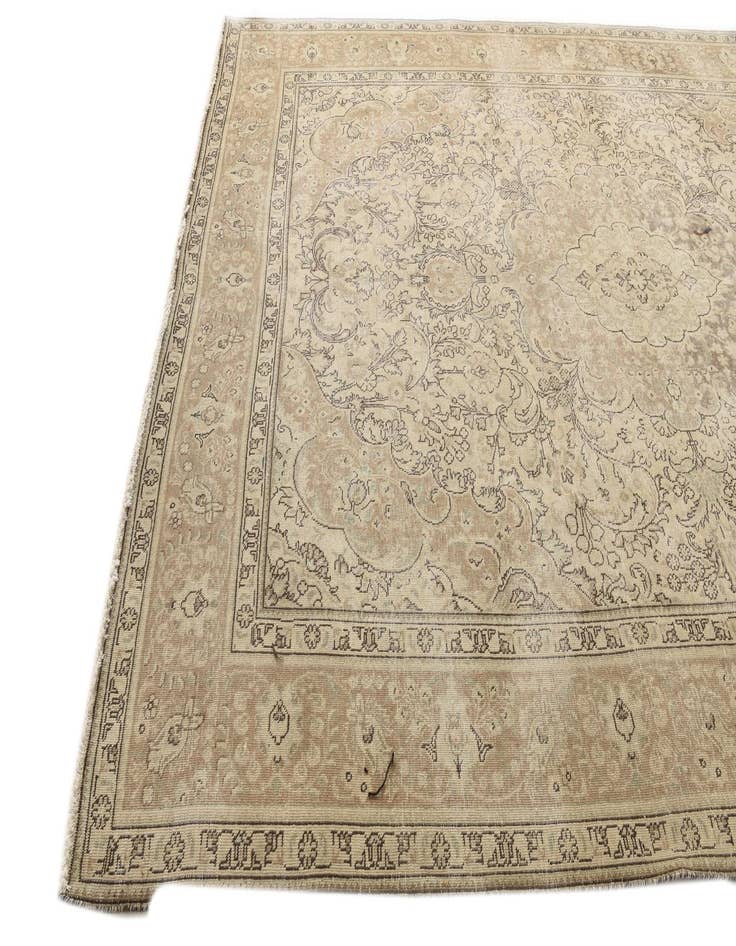 Detail image of  8' x 11' 2  Hand Knotted Ultra Vintage Persian Wool Rug