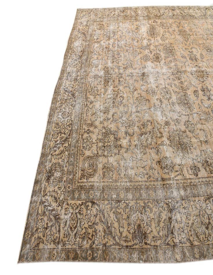 Detail image of  9' 8 x 12' 6  Hand Knotted Ultra Vintage Persian Wool Rug