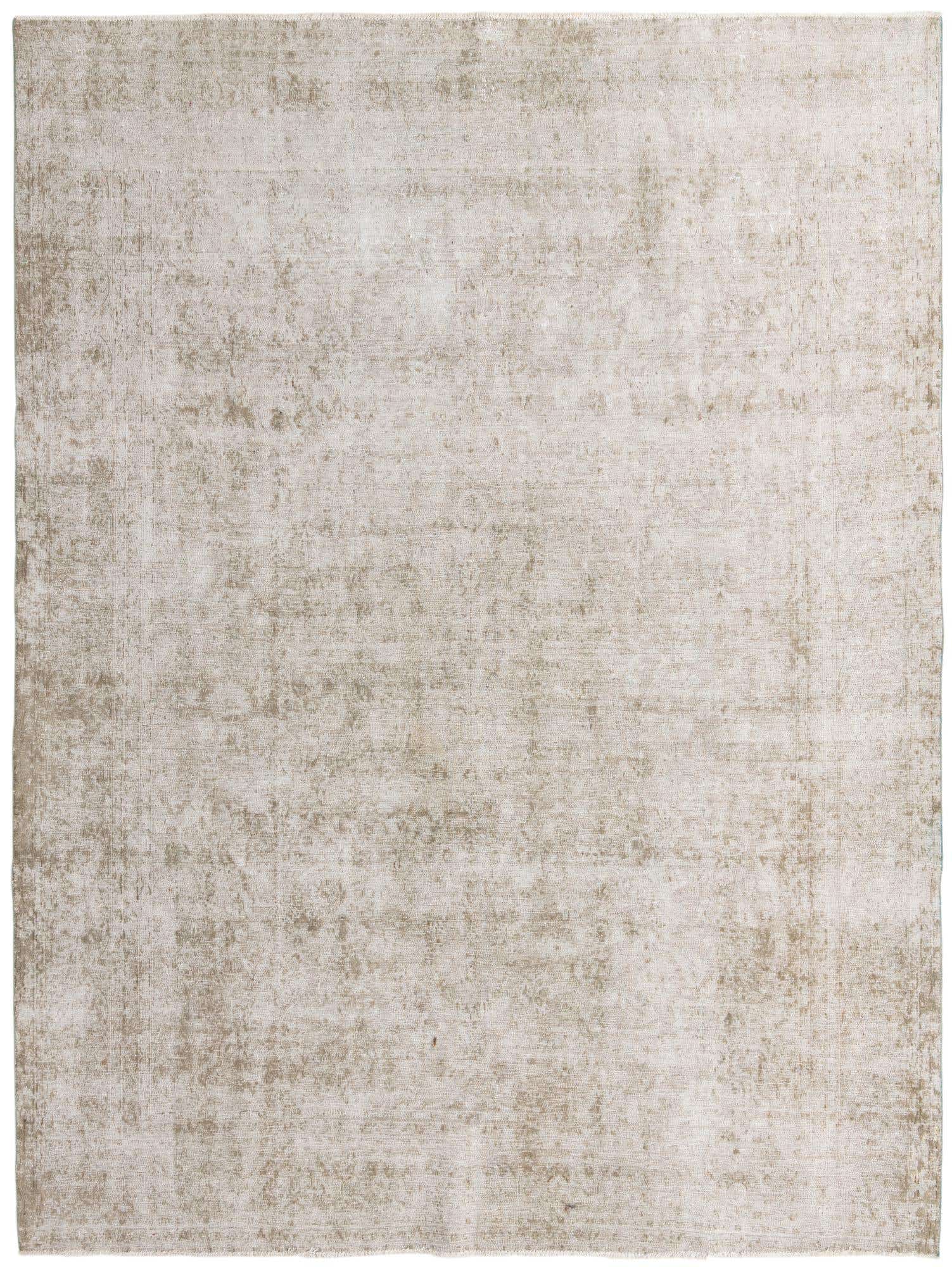 A 9x12 rectangular Ultra Vintage rug in shades of brown and cream, featuring a distressed Persian-inspired pattern.