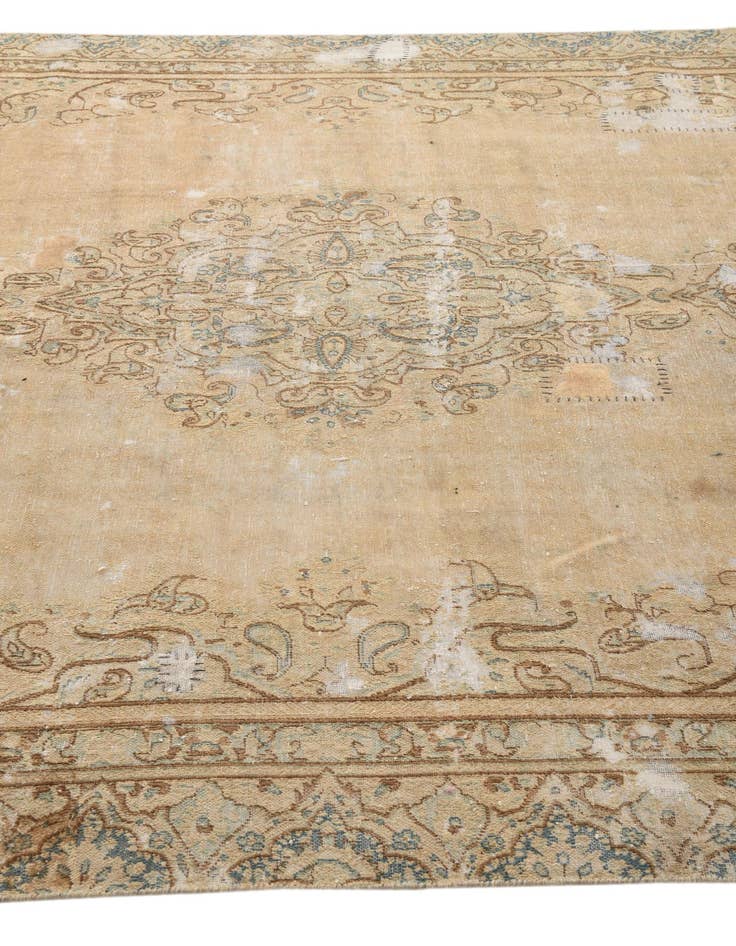 Detail image of  7' 4 x 11' 2  Hand Knotted Ultra Vintage Persian Wool Rug