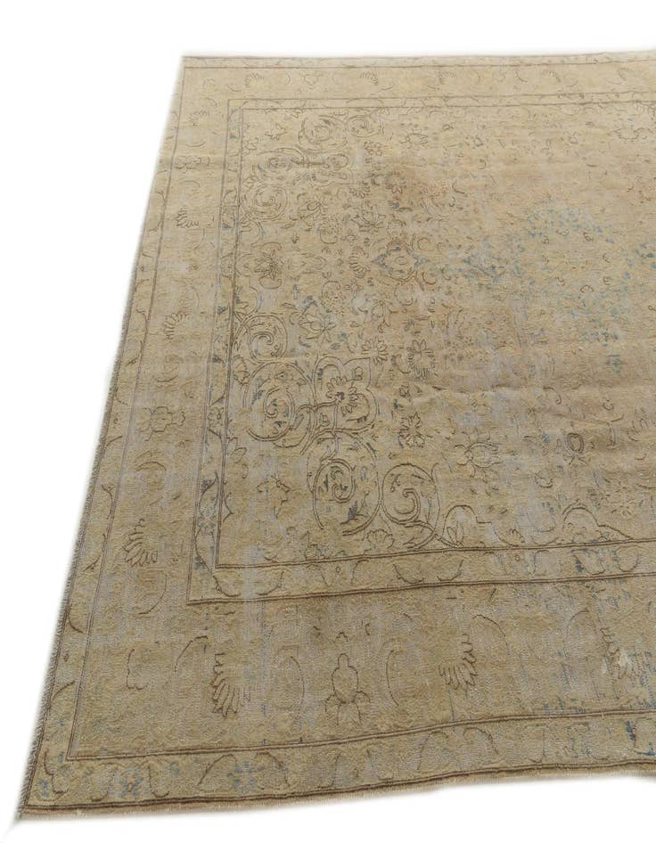 Detail image of  9' 6 x 13'  Hand Knotted Ultra Vintage Persian Wool Rug