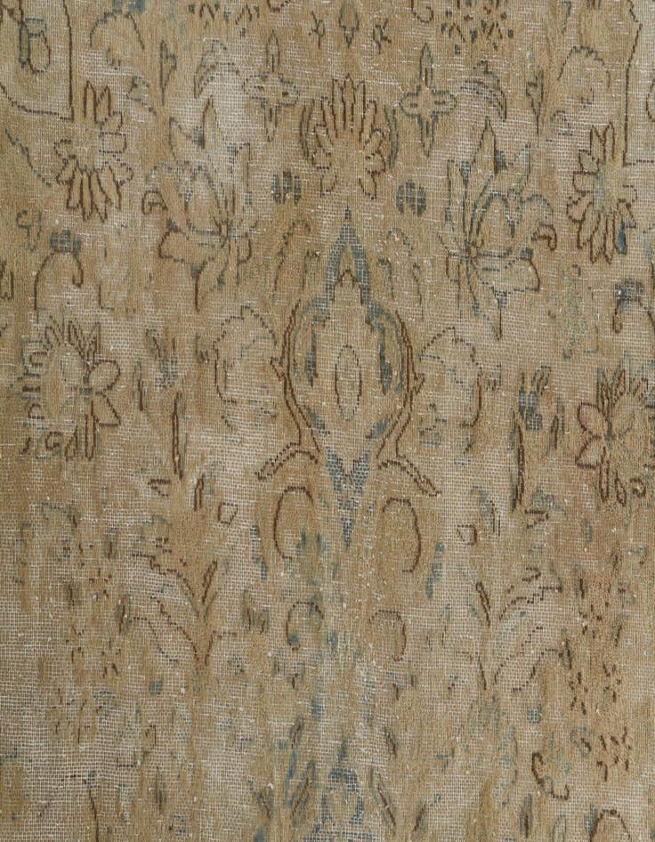 Detail image of  9' 6 x 13'  Hand Knotted Ultra Vintage Persian Wool Rug