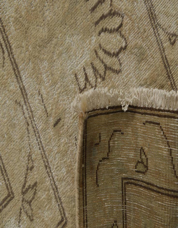 Detail image of  9' 6 x 13'  Hand Knotted Ultra Vintage Persian Wool Rug