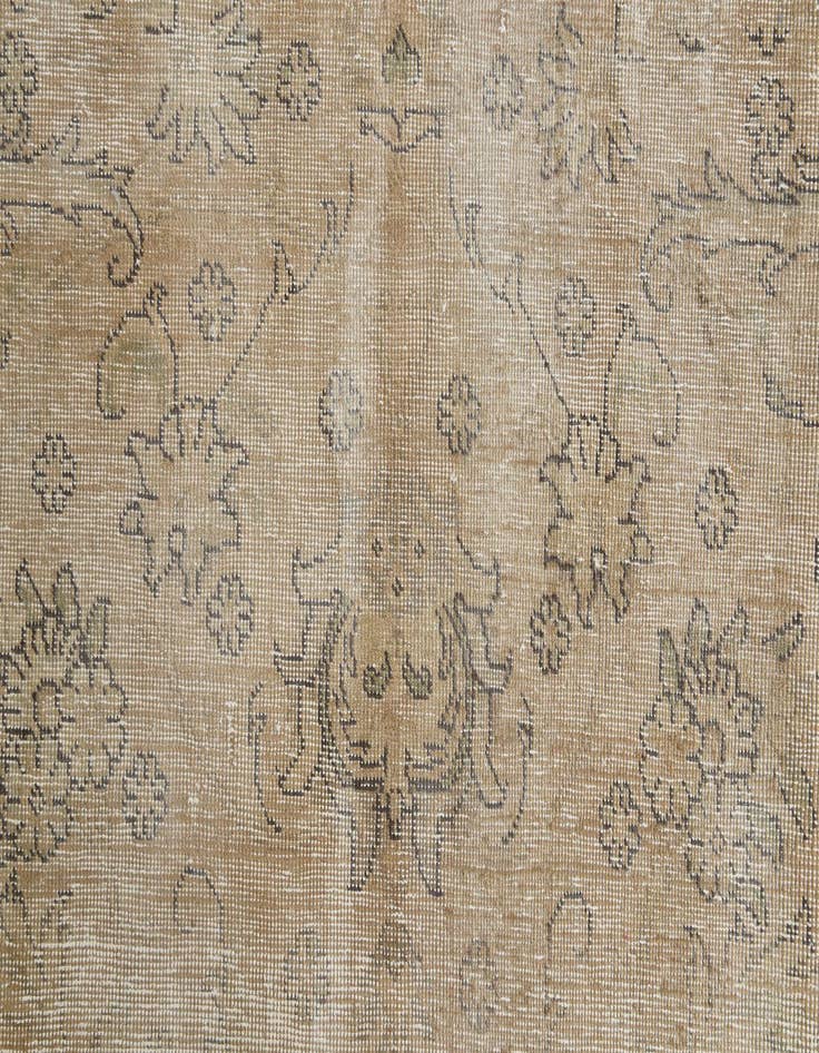 Detail image of  9' 10 x 13'  Hand Knotted Ultra Vintage Persian Wool Rug