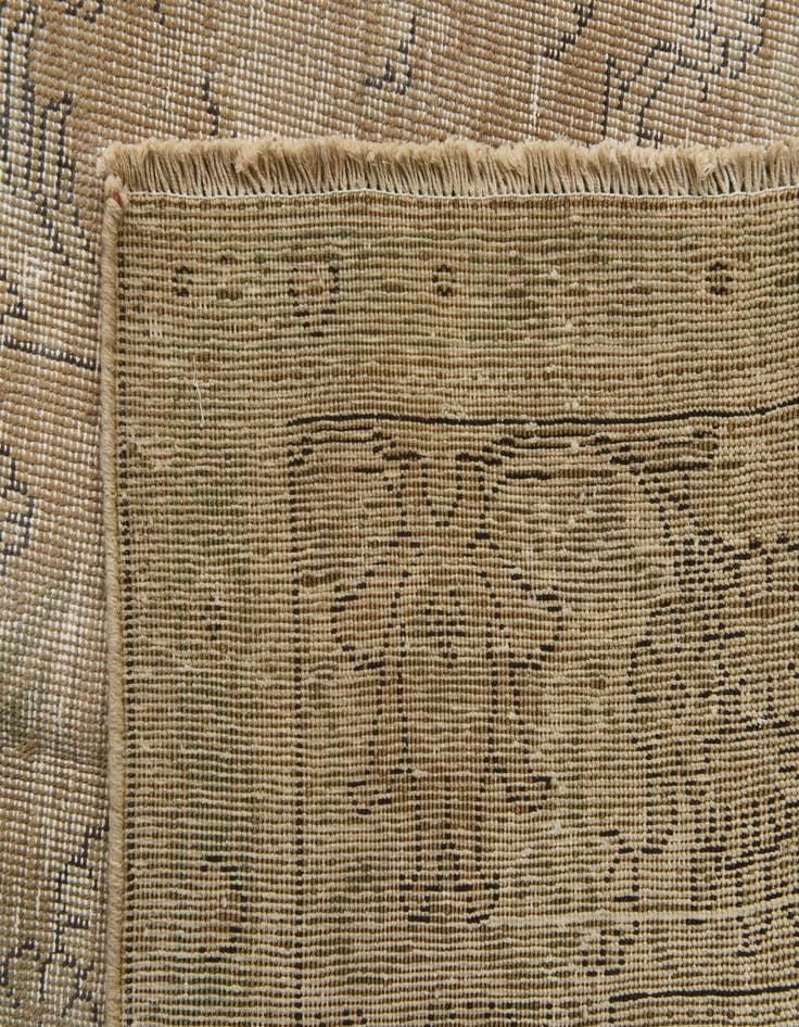 Detail image of  9' 10 x 13'  Hand Knotted Ultra Vintage Persian Wool Rug