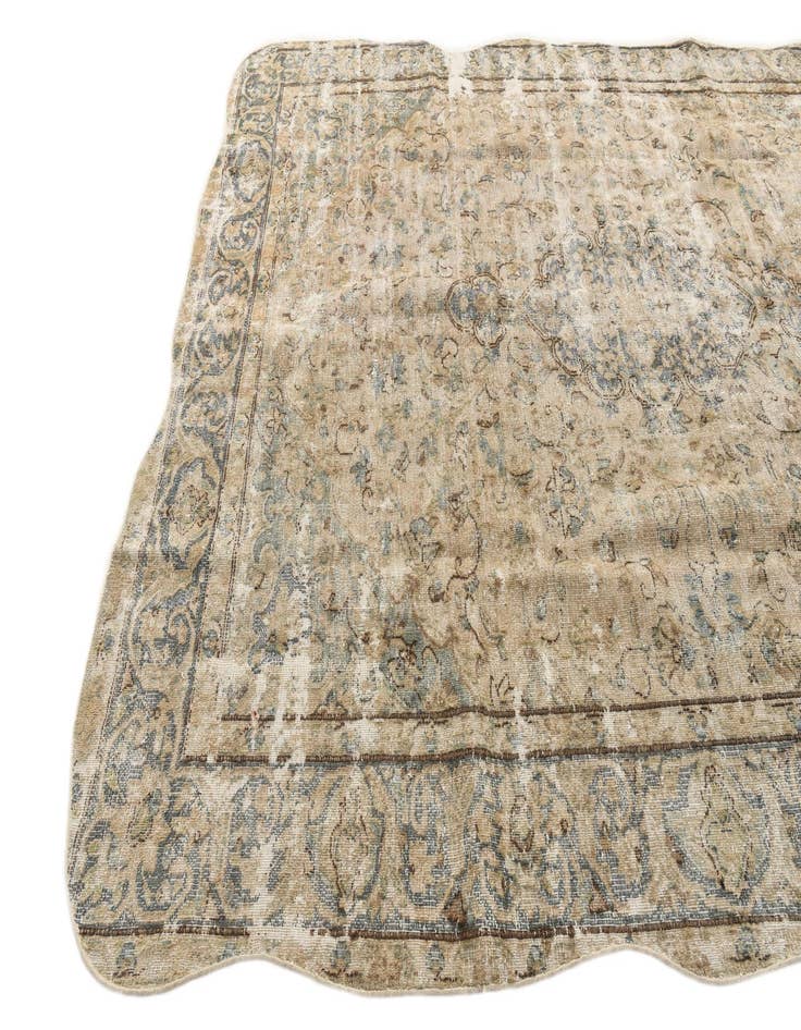 Detail image of  7' 8 x 10' 3  Hand Knotted Ultra Vintage Persian Wool Rug