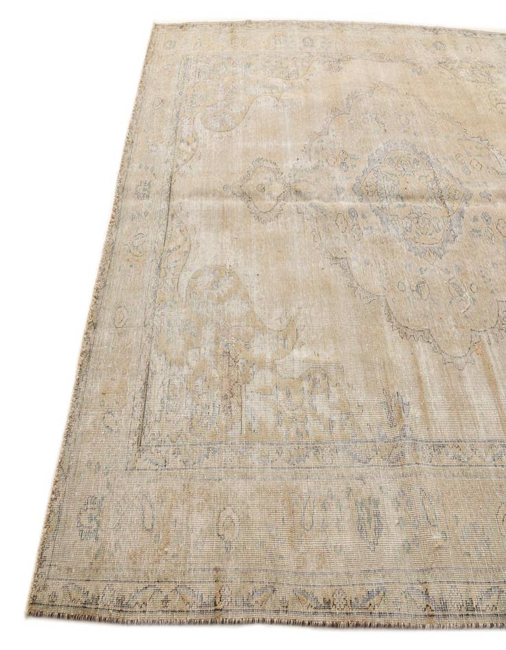 Detail image of  8' 2 x 11'  Hand Knotted Ultra Vintage Persian Wool Rug