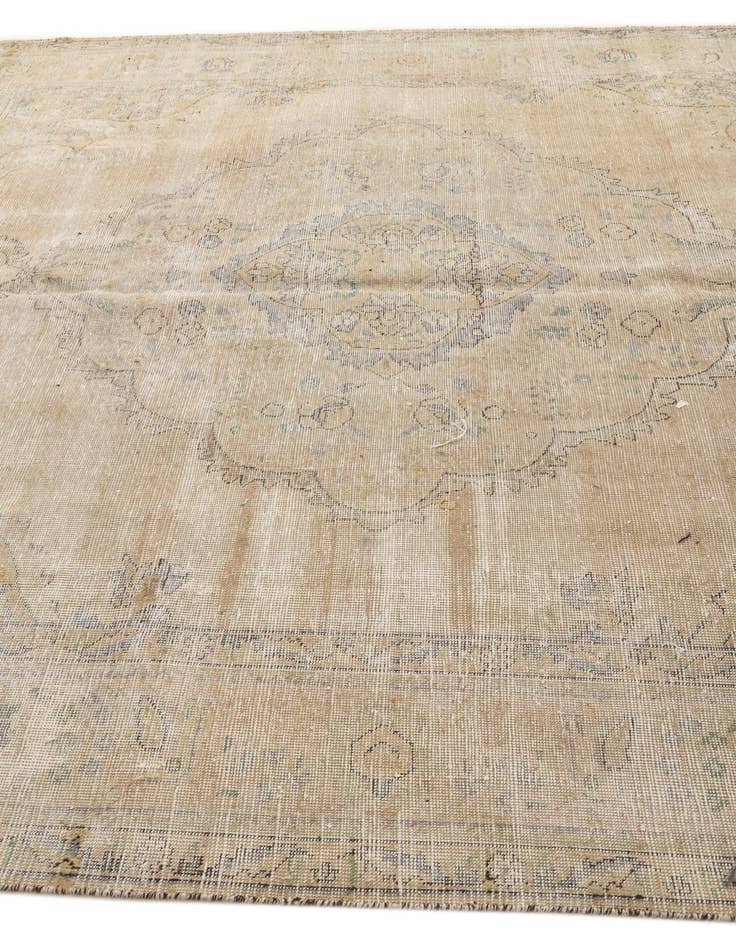 Detail image of  8' 2 x 11'  Hand Knotted Ultra Vintage Persian Wool Rug