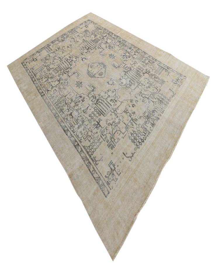 Detail image of  9' 1 x 12' 3  Hand Knotted Ultra Vintage Persian Wool Rug