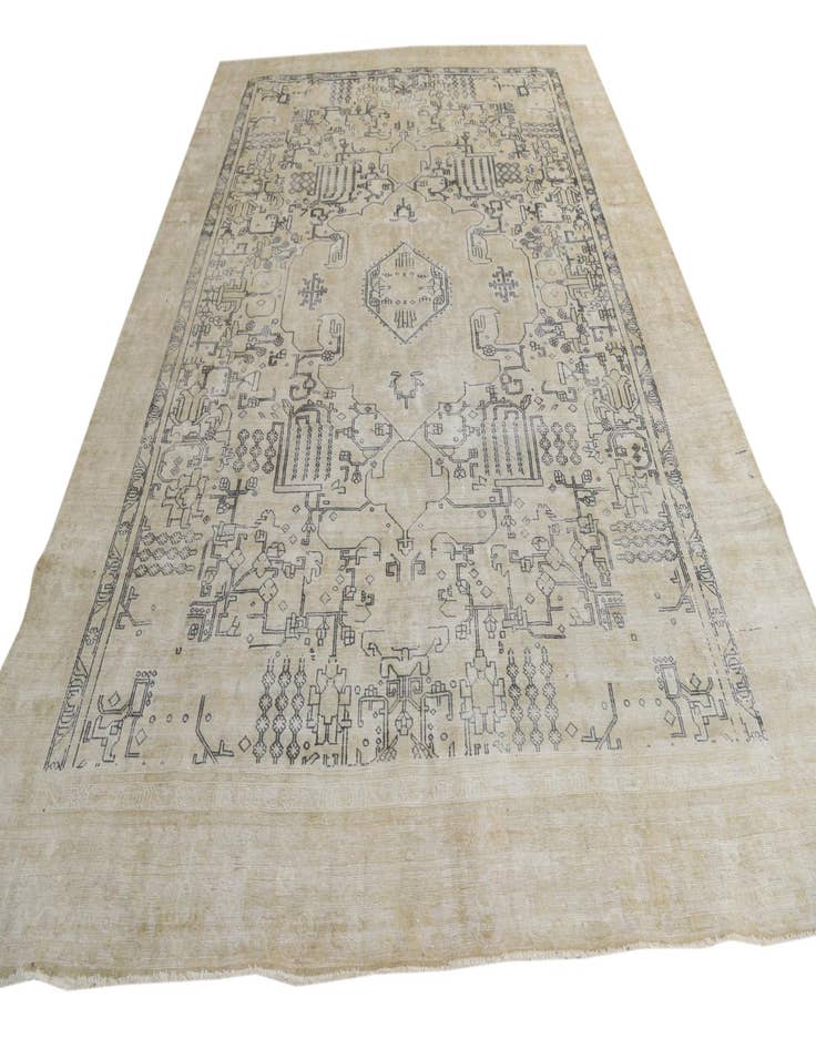 Detail image of  9' 1 x 12' 3  Hand Knotted Ultra Vintage Persian Wool Rug