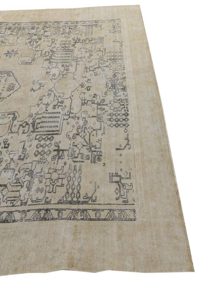 Detail image of  9' 1 x 12' 3  Hand Knotted Ultra Vintage Persian Wool Rug