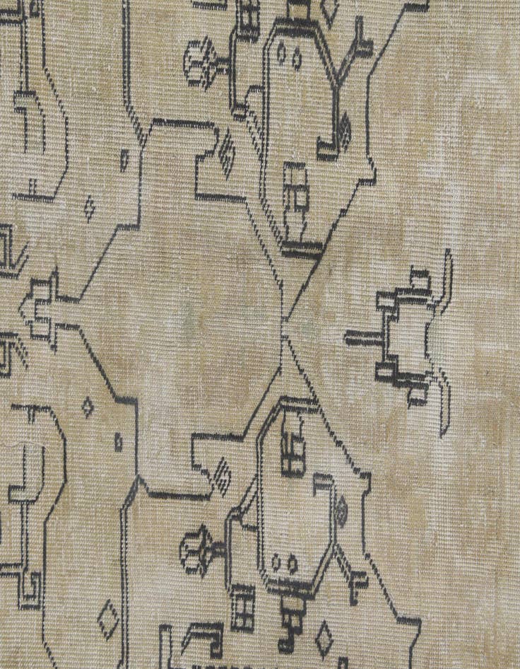 Detail image of  9' 1 x 12' 3  Hand Knotted Ultra Vintage Persian Wool Rug