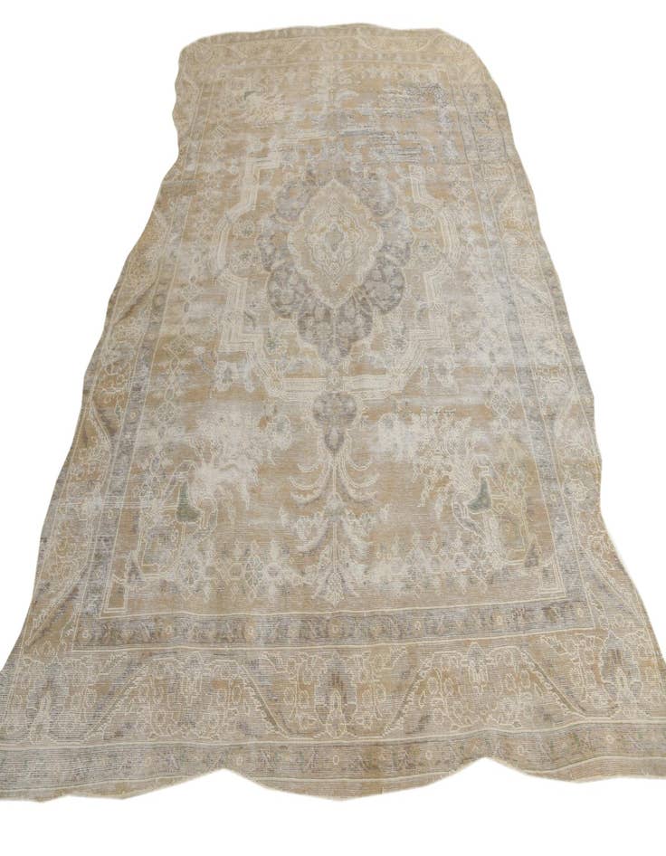 Detail image of  7' 7 x 11' 3  Hand Knotted Ultra Vintage Persian Wool Rug