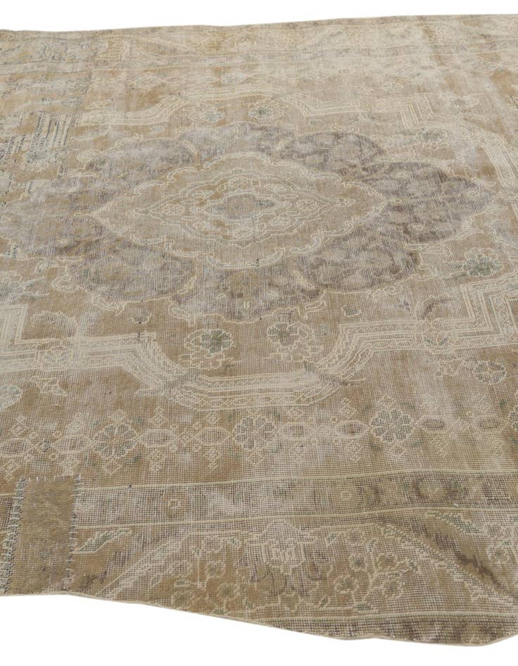Detail image of  7' 7 x 11' 3  Hand Knotted Ultra Vintage Persian Wool Rug