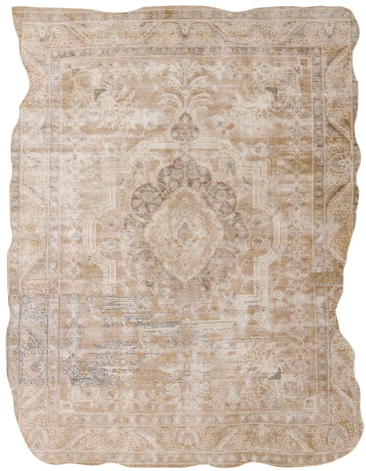  7' 7 x 11' 3  Hand Knotted Ultra Vintage Persian W...