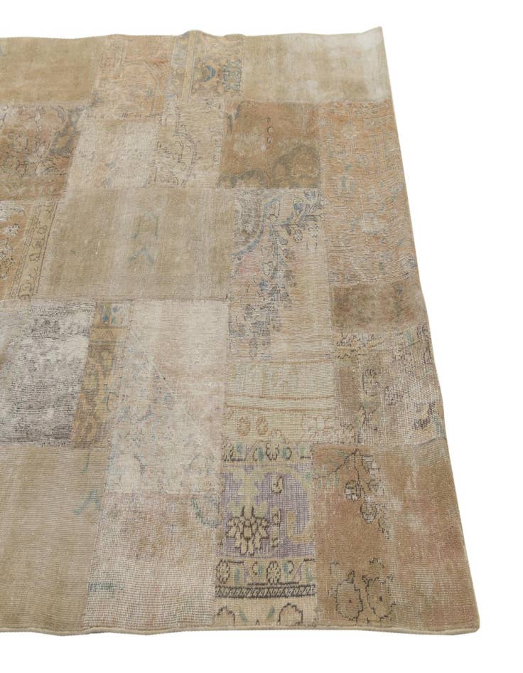 Detail image of  5' 4 x 7' 10  Hand Knotted Ultra Vintage Persian Wool Rug