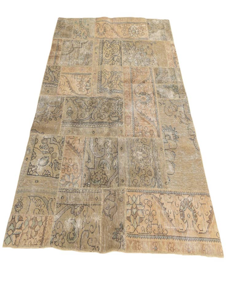 Detail image of  5' 1 x 6' 9  Hand Knotted Ultra Vintage Persian Wool Rug