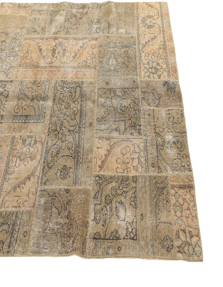 Detail image of  5' 1 x 6' 9  Hand Knotted Ultra Vintage Persian Wool Rug