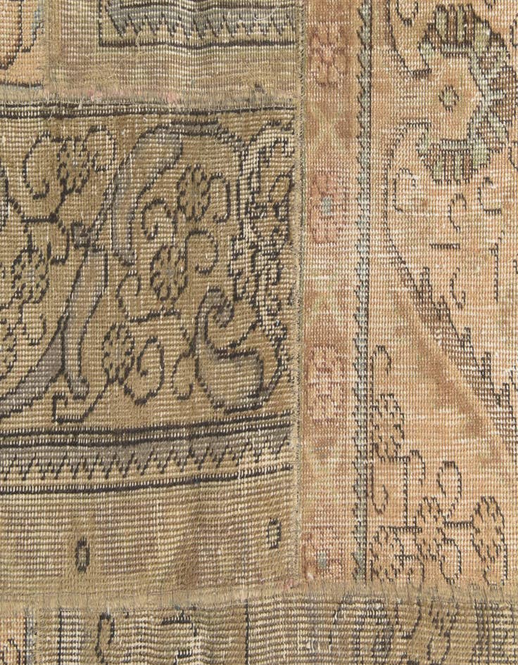 Detail image of  5' 1 x 6' 9  Hand Knotted Ultra Vintage Persian Wool Rug