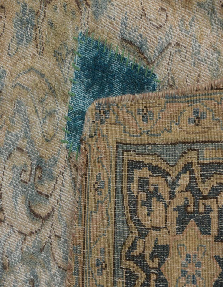 Detail image of  9' 3 x 11' 7  Hand Knotted Ultra Vintage Persian Wool Rug