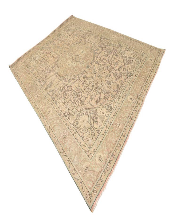 Detail image of  9' 6 x 12' 9  Hand Knotted Ultra Vintage Persian Wool Rug