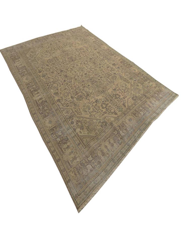 Detail image of  9' 6 x 12' 7  Hand Knotted Ultra Vintage Persian Wool Rug