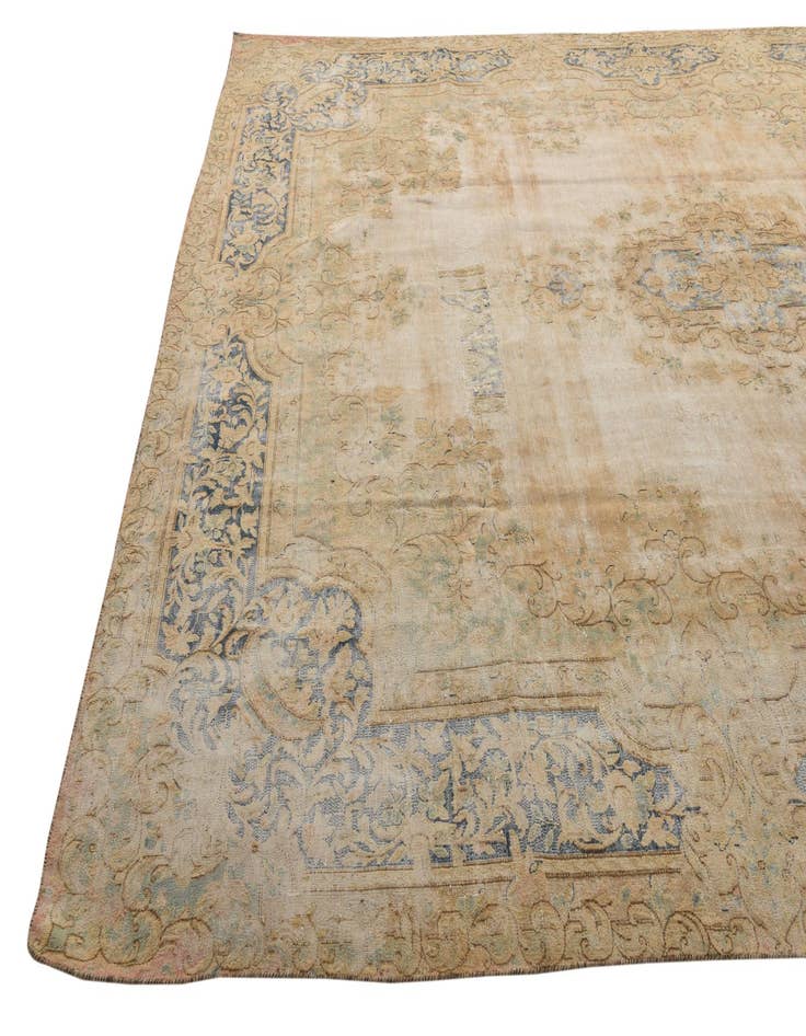 Detail image of 9' 5 x 13' 3 Hand Knotted Ultra Vintage Persian Wool Rug