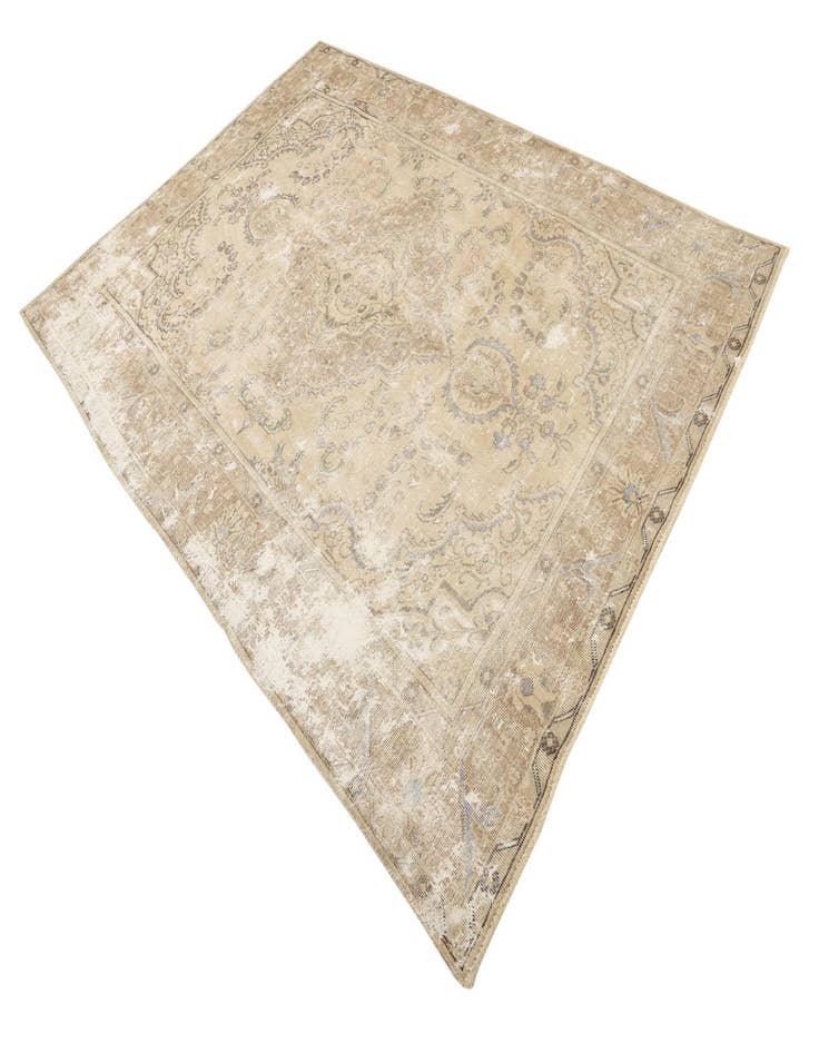 Detail image of  6' 7 x 9' 2  Hand Knotted Ultra Vintage Persian Wool Rug