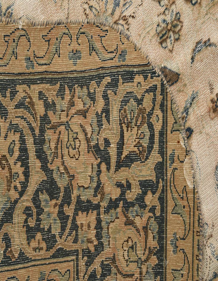 Detail image of  9' 5 x 13'  Hand Knotted Ultra Vintage Persian Wool Rug