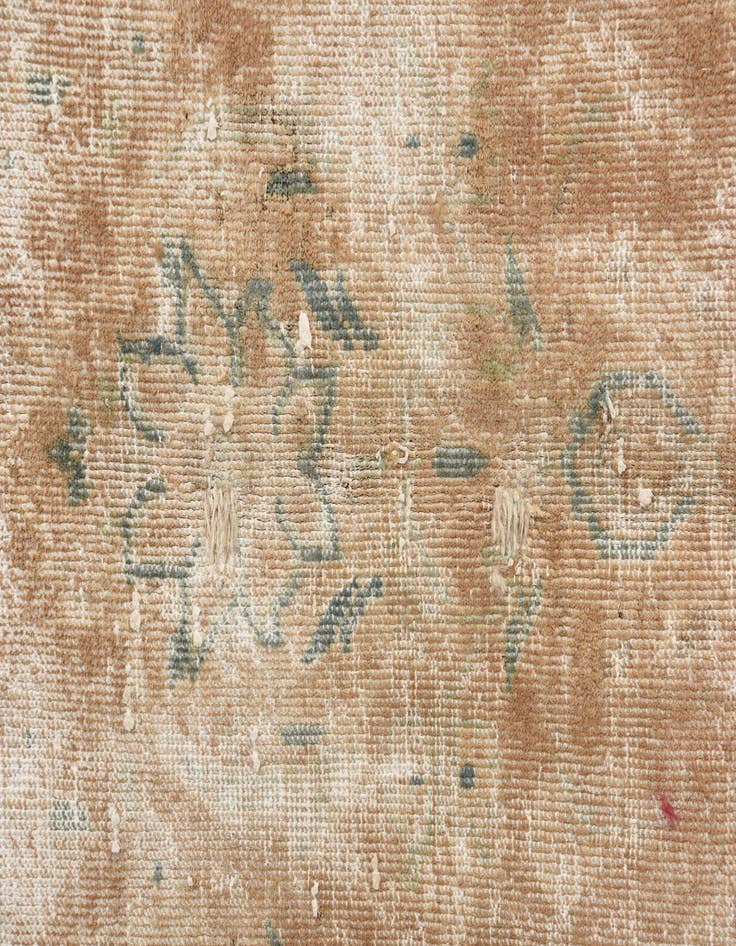 Detail image of  9' 9 x 13'  Hand Knotted Ultra Vintage Persian Wool Rug