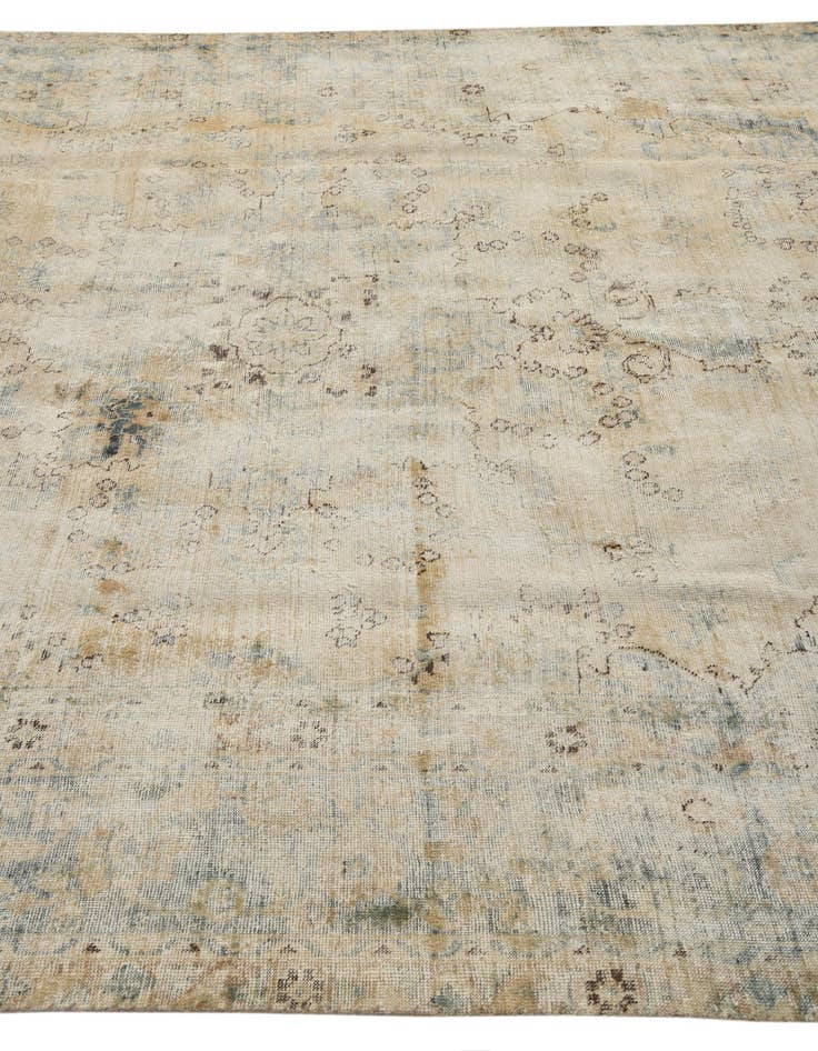 Detail image of  7' 6 x 11'  Hand Knotted Ultra Vintage Persian Wool Rug