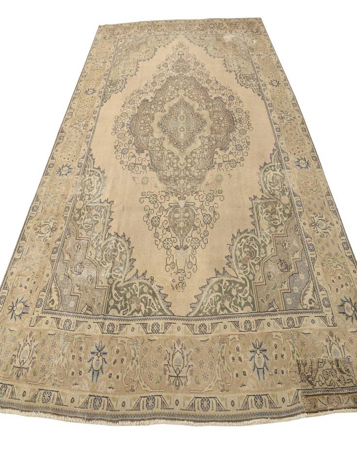 Detail image of  9' 7 x 12' 5  Hand Knotted Ultra Vintage Persian Wool Rug