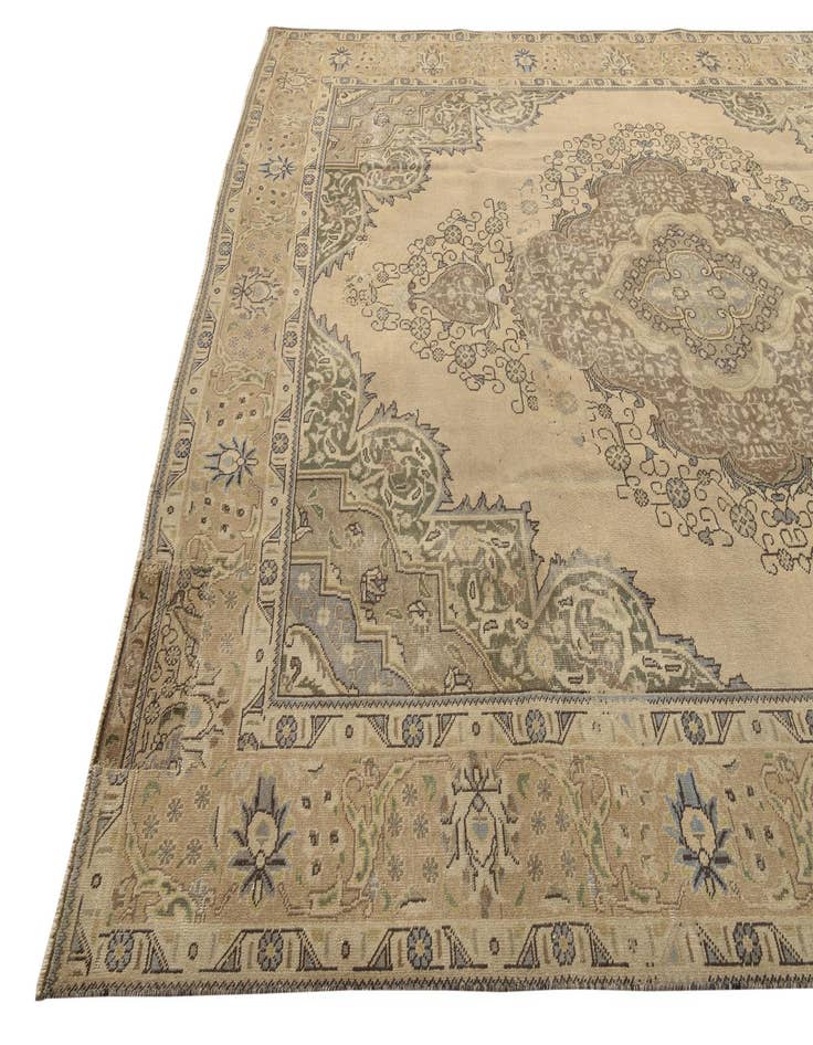 Detail image of  9' 7 x 12' 5  Hand Knotted Ultra Vintage Persian Wool Rug