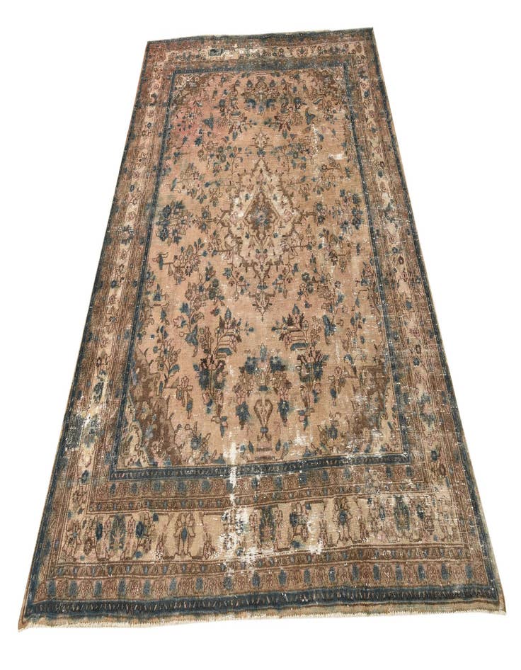 Detail image of  8' 8 x 12' 2  Hand Knotted Ultra Vintage Persian Wool Rug