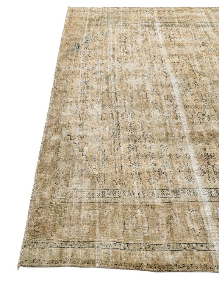 Detail image of  8' 4 x 9' 5  Hand Knotted Ultra Vintage Persian Wool Rug