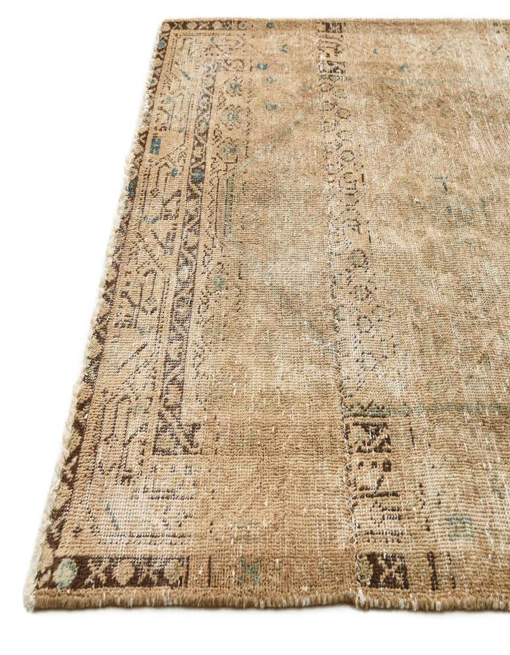 Detail image of  3' 4 x 4' 5  Hand Knotted Ultra Vintage Persian Wool Rug