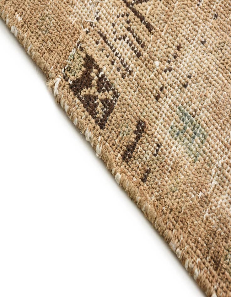 Detail image of  3' 4 x 4' 5  Hand Knotted Ultra Vintage Persian Wool Rug