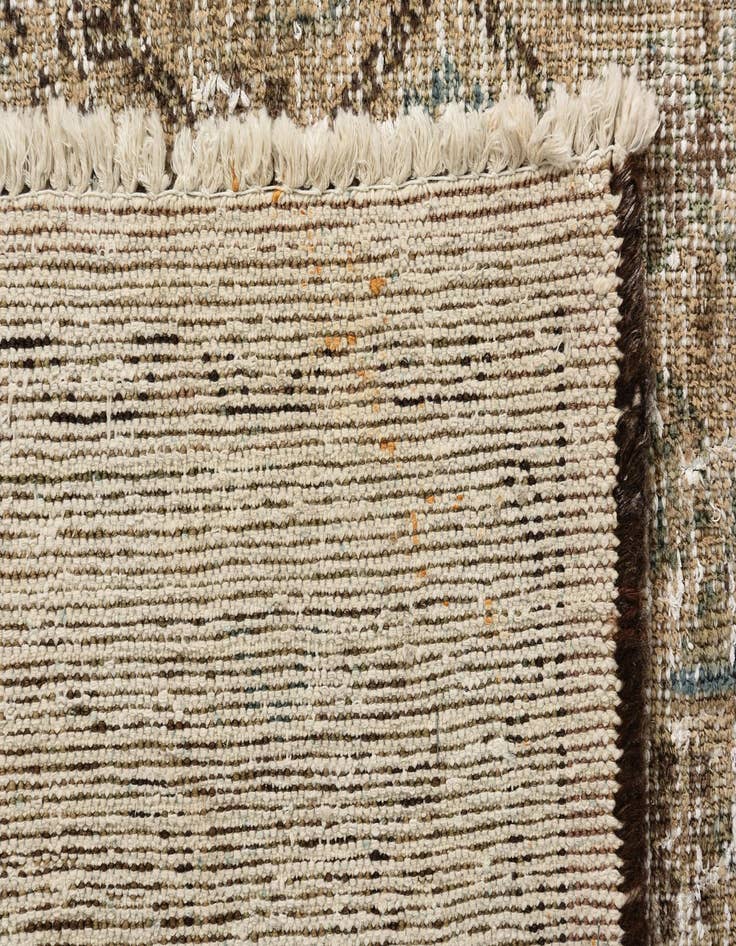 Detail image of  6' 7 x 10'  Hand Knotted Ultra Vintage Persian Wool Rug