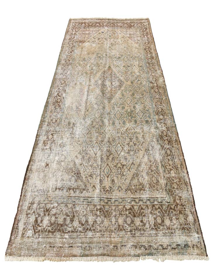 Detail image of  6' 7 x 10'  Hand Knotted Ultra Vintage Persian Wool Rug