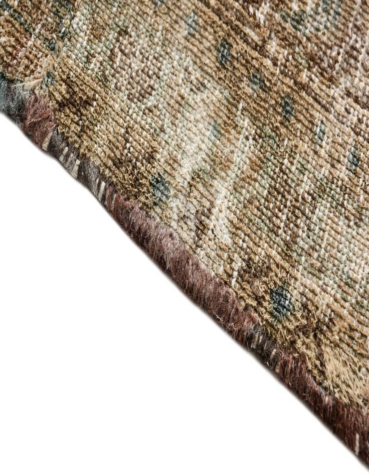 Detail image of  6' 7 x 10'  Hand Knotted Ultra Vintage Persian Wool Rug