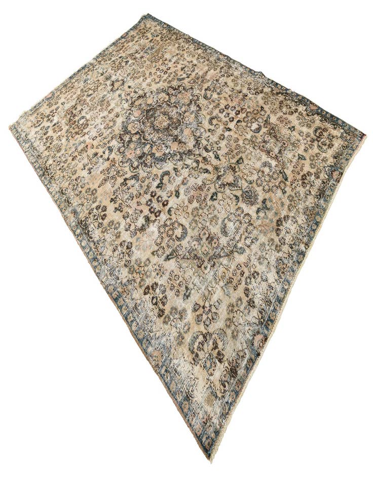 Detail image of  7' 2 x 10' 7  Hand Knotted Ultra Vintage Persian Wool Rug