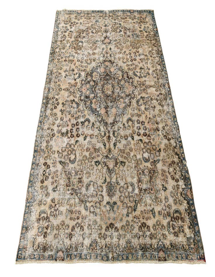 Detail image of  7' 2 x 10' 7  Hand Knotted Ultra Vintage Persian Wool Rug