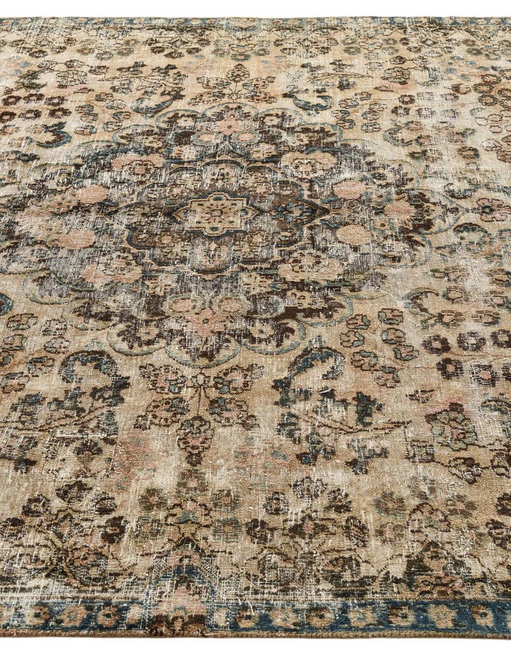 Detail image of  7' 2 x 10' 7  Hand Knotted Ultra Vintage Persian Wool Rug