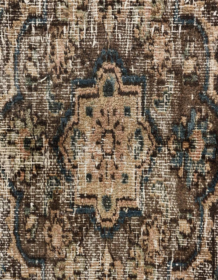 Detail image of  7' 2 x 10' 7  Hand Knotted Ultra Vintage Persian Wool Rug