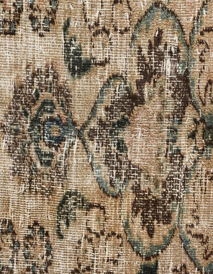 Detail image of  7' 2 x 10' 7  Hand Knotted Ultra Vintage Persian Wool Rug