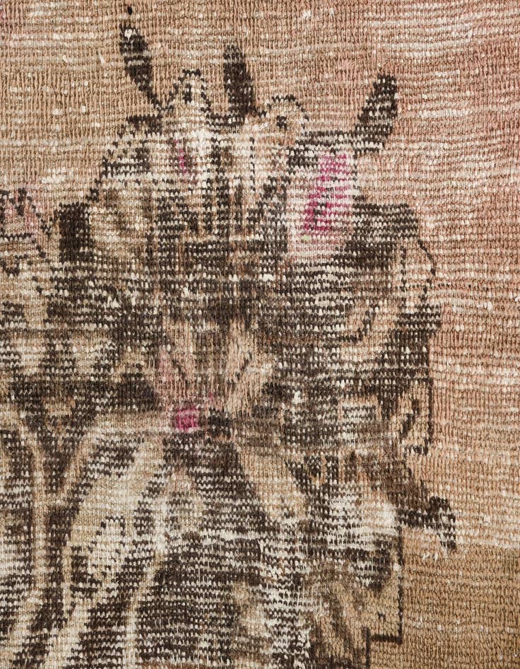 Detail image of  5' 4 x 8' 1  Hand Knotted Ultra Vintage Persian Wool Rug
